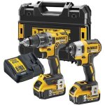 Kit 2 outils 18v : perceuse - visseuse compact (dcd791) + visseuse � chocs (dcf887) dewalt dck268p2t