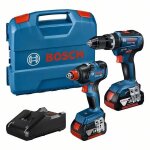 Kit 2 outils bosch professional visseuse  chocs / boulonneuse gdx 18v - 200 + perceuse  percussion ...