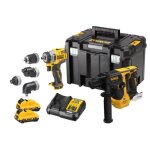 Kit 2 outils xr 12v 3ah li - ion brushless dewalt perceuse - visseuse + visseuse � chocs - dck2101l2t ...