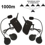Kit 2 pices interphone moto 1km (maxi 6 personnes via bluetooth)