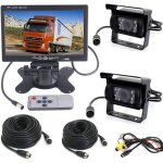 Kit 2 x camra de recul avec ir vision nocturne + cran lcd 7 pouces pour camion camping - car utilitaire ...