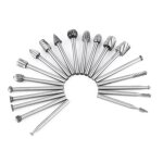 Kit de 20pcs 1 / 8 fraises rotatives en hss outil dremel ponceuse perceuse electrique