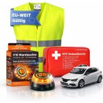 Kit 3 en 1 - lampe led v16 & gilet de s�curit� & trousse de secours - homologation idiada n� pc21020060 ...