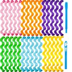 Kit 30 bigoudis spirale rouleaux sans friction crochets 2 couches cheveux extra longs label