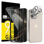 Kit de 4 2 x verre tremp� pour iphone 16 pro (63 pouces) et 2 x protection cam�ra arri�re gris