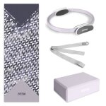 Kit 4 accessoires de yoga kitwell - 400 violet tapis bloc anneau de pilates sangle dexercice - fitfiu ...
