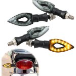 Kit de 4 clignotants led pour moto 12v �clairage directionnel en forme de fl�che universel et �tanche ...