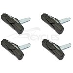 Kit 4 patins à tige swissstop rat noir cantilever aluminium - freinage puissant par tous les temps Kit 4 patins à tige swissstop rat noir cantilever aluminium - freinage puissant par tous les temps