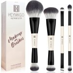 Kit 4 pinceaux de maquillage professionnels double extr�mit� - pinceaux fond de teint / contour / correcteur ...