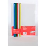 Agipa - kit 5 baguettes � relier a4 color�es + 5 couvertures transparentes ? 10 x 297 mm