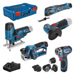 Kit 5 outils - bosch professional - combo kit 12v - 5 outils sans fil - 3 batteries - chargeur rapide ...