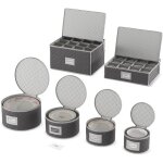 Kit 6 housses de rangement vaisselle matelass�es - protection pour 12 assiettes tasses et verres + 48 ...
