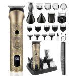 Kit 7 en 1 tondeuse cheveux et barbe professionnelle homme �lectrique rasoir barbe avec 7 t�teslcd affichage ...