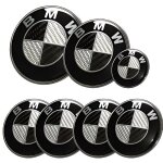 Badge logo emblème - bmw - kit 7 - carbone noir - capot 82mm - coffre 74mm - volant 45mm Badge logo emblème - bmw - kit 7 - carbone noir - capot 82mm - coffre 74mm - volant 45mm