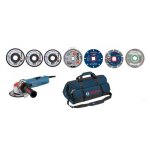 Kit 7 disques xlock 125mm + 1 meuleuse + 1 sac bosch - 615997610