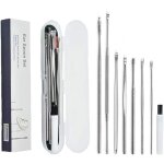 Kit de 8 cure - oreilles en acier inoxydable - accessoires dhygi�ne auriculaire professionnelle