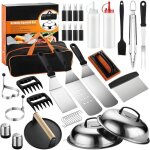 Kit accessoires 38 pi�ces ensemble ustensiles barbecue et grill en acier inoxydable sac transport