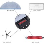 Kit accessoires pour aspirateur robot - mich - 20 pi�ces - compatibilit�: roborock s7 s7 + s7 maxv plus ...