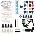 Kit accessoire guitare ensemble doutils pour guitare comprenant un accordeur de guitare un capodastre ...