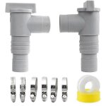 Kit adaptateur pour pompe de filtration de piscine en pvc vanne � piston marche / arr�t durable adaptateur ...