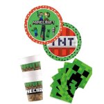 Vaisselle jetable - kit anniversaire vaisselle jetable minecraft