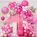 Kit arche ballon rose - febest - 115 pi�ces - ballons paillette - ballons confettis - d�coration mariage ...