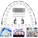 Kit de arche ballon - non sp�cifi� - noir - 25 clips - 10 poteaux en fibre de verre - r�utilisable