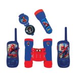 Kit daventurier spider - man - talkie - walkies jumelles lampe torche et boussole