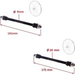 Kit axe de roue avant plein diametre 9mm x longueur 141mm + arriere plein diametre 10mm x longueur 175mm ...
