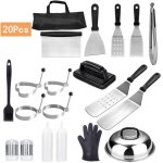 Kit barbecue 20 pièces accessoires barbecue ustensiles pour plancha bbq spatules set et grattoir à gril ... Kit barbecue 20 pièces accessoires barbecue ustensiles pour plancha bbq spatules set et grattoir à gril ...