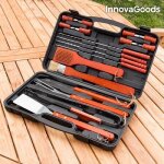 Kit barbecue pro de 18 accesoire bbq en acier inoxydable avec mallette de rangement et transport ? set ...