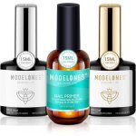 Kit base / top coat primer 3x15ml no wipe uv complet vernis semi - permanent gel ongles manucure professionnel ...