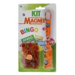 Kit baton magnetique loto orange symboles bingo + 100 pions aimantes - ramasse jetons - set accessoire ...