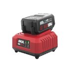Kit batterie et chargeur - skil - batterie lithium - ion - 20v max (18 v) - 40ah - indicateur led - recharge ...