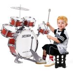 Kit de batterie jazz pour enfants kit de batterie 9 pi�ces avec tabouret �ducatif