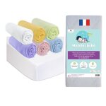 Kit pratique bebe matelas 60x120 lit bb lit parapluie + 6 draps housse coton + 2 alses coton oeko ...