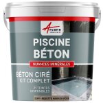 Kit béton ciré piscine béton - rénovation et etanchéité 32 m² - rosetto marron rose Kit béton ciré piscine béton - rénovation et etanchéité 32 m² - rosetto marron rose