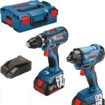 Kit bosch perceuse - visseuse gsr 18v - 28 + visseuse  chocs gdr 18v - 160 + 2 batteries 4. 0ah - l ...
