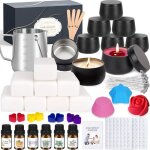 Kit de fabrication de bougies diy coffret cadeau de 9 bougies parfum�es6 huiles essentiellesmoulage bougiesaut ...