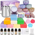 Kit bougie faire soi - m�me adulte 480g cire 6 huiles essentielles m�ches pot 550ml fabrication d�butants ...