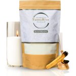 Kit de fabrication de bougies de sable. kit de cire nacr�e. origine v�g�tale. palo santo m�ches. sans ...