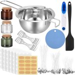 Kit de fabrication de bougies - vetobiol - lot de 120 m�ches - chauffe - cire 480 ml - m�ches en coton ...