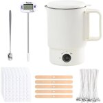 Kit de fabrication de bougies - vetobiol - fondoir �lectrique 800 ml - 2 modes de puissance - thermom�tre ...