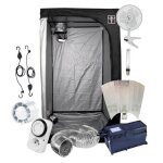 Kit box culture indoor 80x80x160cm avec lampe hps 250w classe 2 + ventilation - starter pack chambre ...