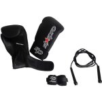 Kit de boxe - ofitness - gants 12 oz - corde à sauter - bandes - noir Kit de boxe - ofitness - gants 12 oz - corde à sauter - bandes - noir