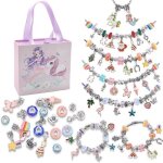 Kit de fabrication de bracelets à breloques 99pcs jouet bijoux diy créatif licorne / sirène bijoux perles ... Kit de fabrication de bracelets à breloques 99pcs jouet bijoux diy créatif licorne / sirène bijoux perles ...