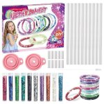 Kit de bracelets cr�atifs - ulisem - 10 bracelets - paillettes liquides - activit� manuelle - anniversaire ...