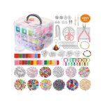 Kit de bracelets de perles lastiquescadeaux de nolcadeaux de vacances4655 pcsjouet de cration de bijoux ...