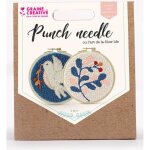 Kit de broderie punch needle - graine creative - oiseau et feuille - multicolore - 15 cm Kit de broderie punch needle - graine creative - oiseau et feuille - multicolore - 15 cm