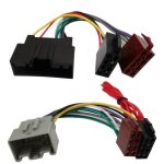 Kit cbles autoradio iso - ford - fiesta mk7 - 2008 - 2015 - noir - 2 adaptateurs